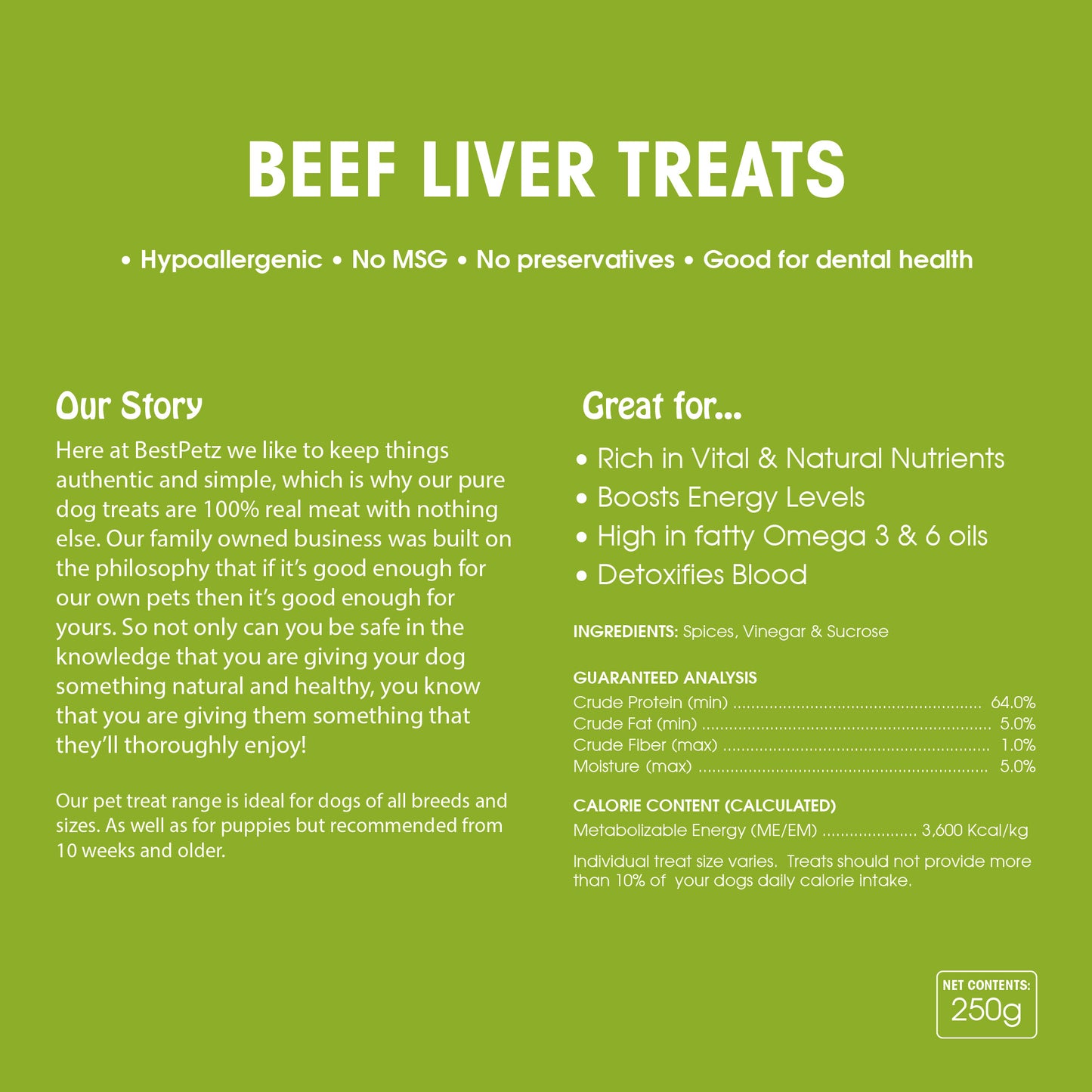 100% Pure Beef Liver Premium Biltong Treats 250g