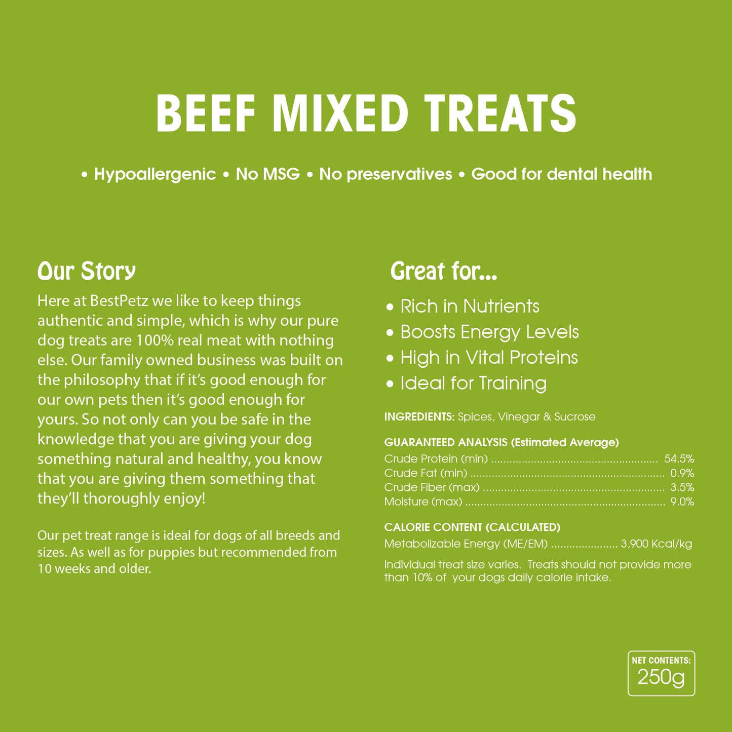 100% Pure Beef Biltong Mixed Treats 250g