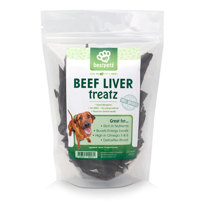 100% Pure Beef Liver Premium Biltong Treats 250g