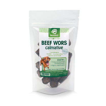 100% Beef Wors Doggie Calmative Treats 70g